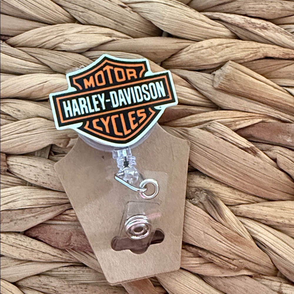 Harley-Davidson Orange and Black Badge Reel